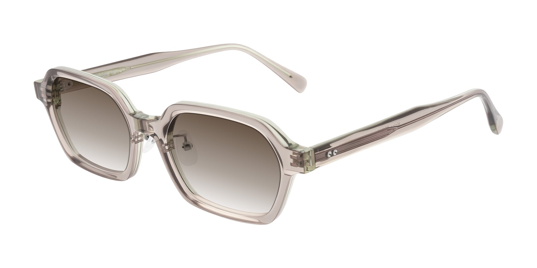 Angle of Hicles in Translucent Light Brown with Brown Gradient Lenses
