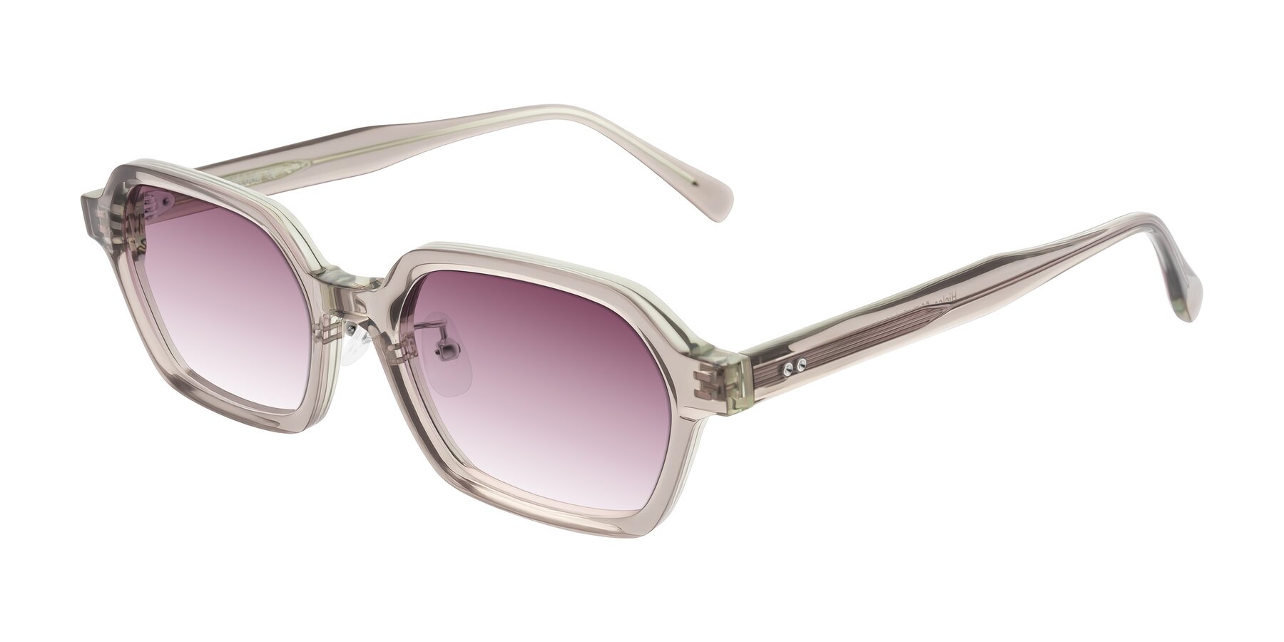 Angle of Hicles in Translucent Light Brown with Wine Gradient Lenses