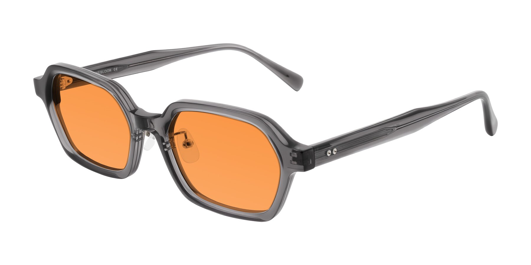 Angle of Hicles in Translucent Gray with Orange Tinted Lenses