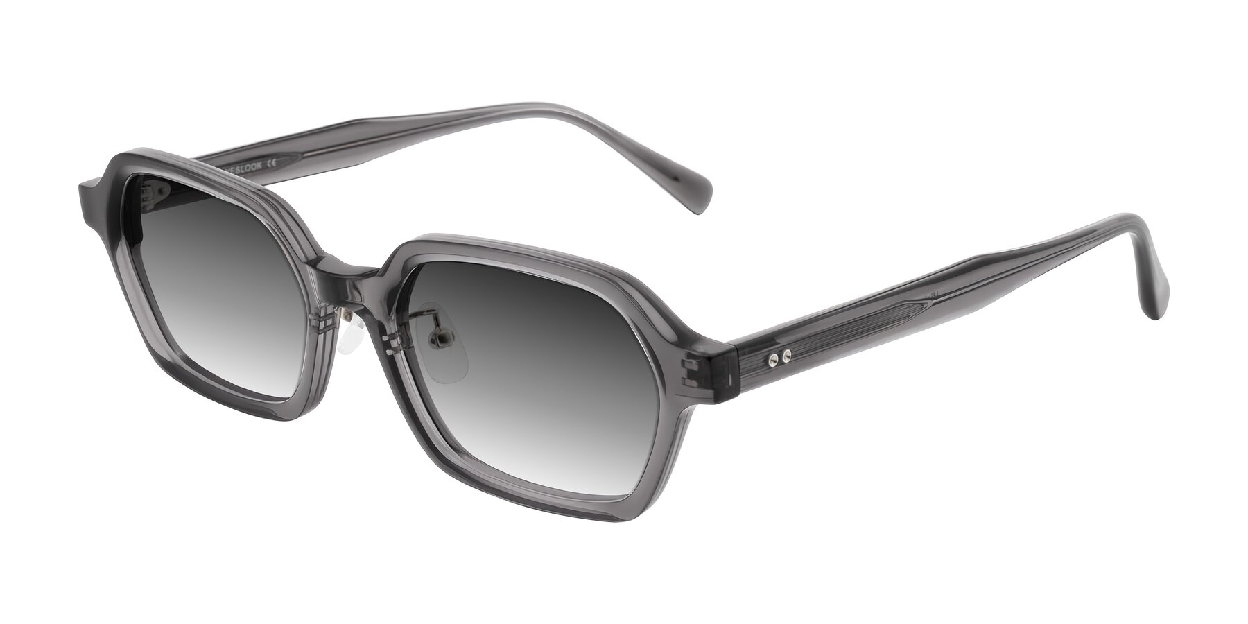 Angle of Hicles in Translucent Gray with Gray Gradient Lenses
