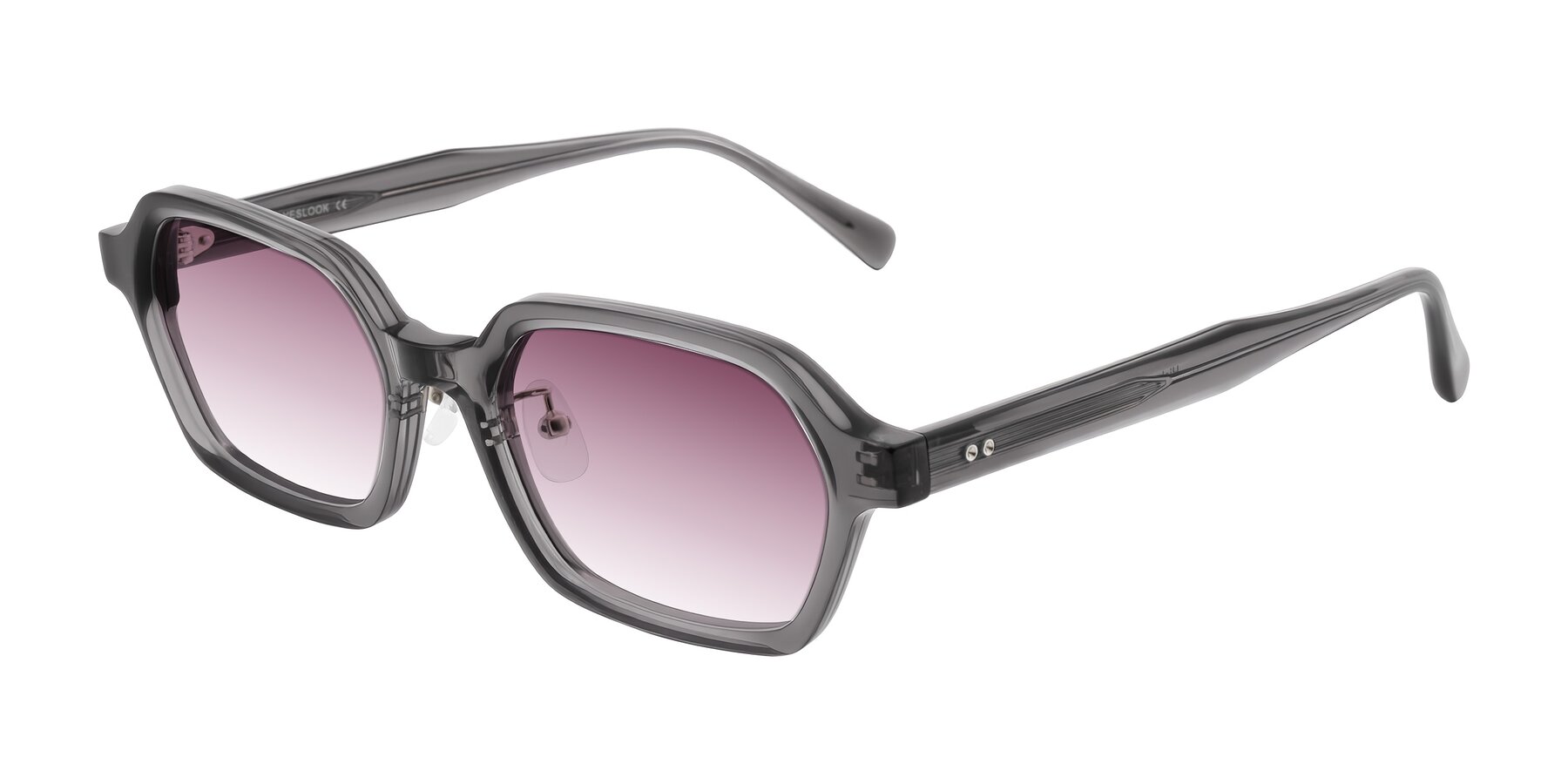 Angle of Hicles in Translucent Gray with Wine Gradient Lenses