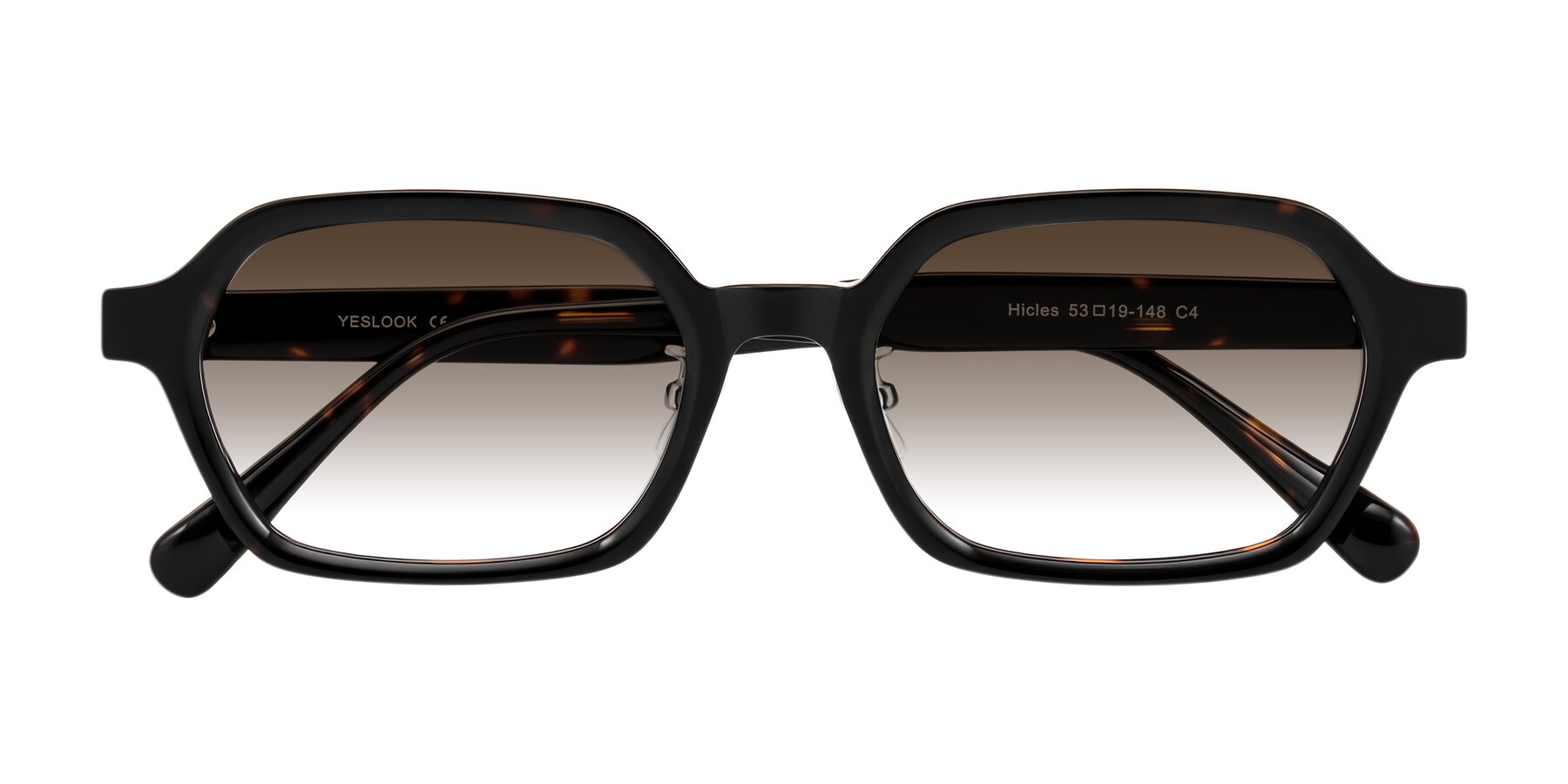 Folded Front of Hicles in Dark Tortoise with Brown Gradient Lenses