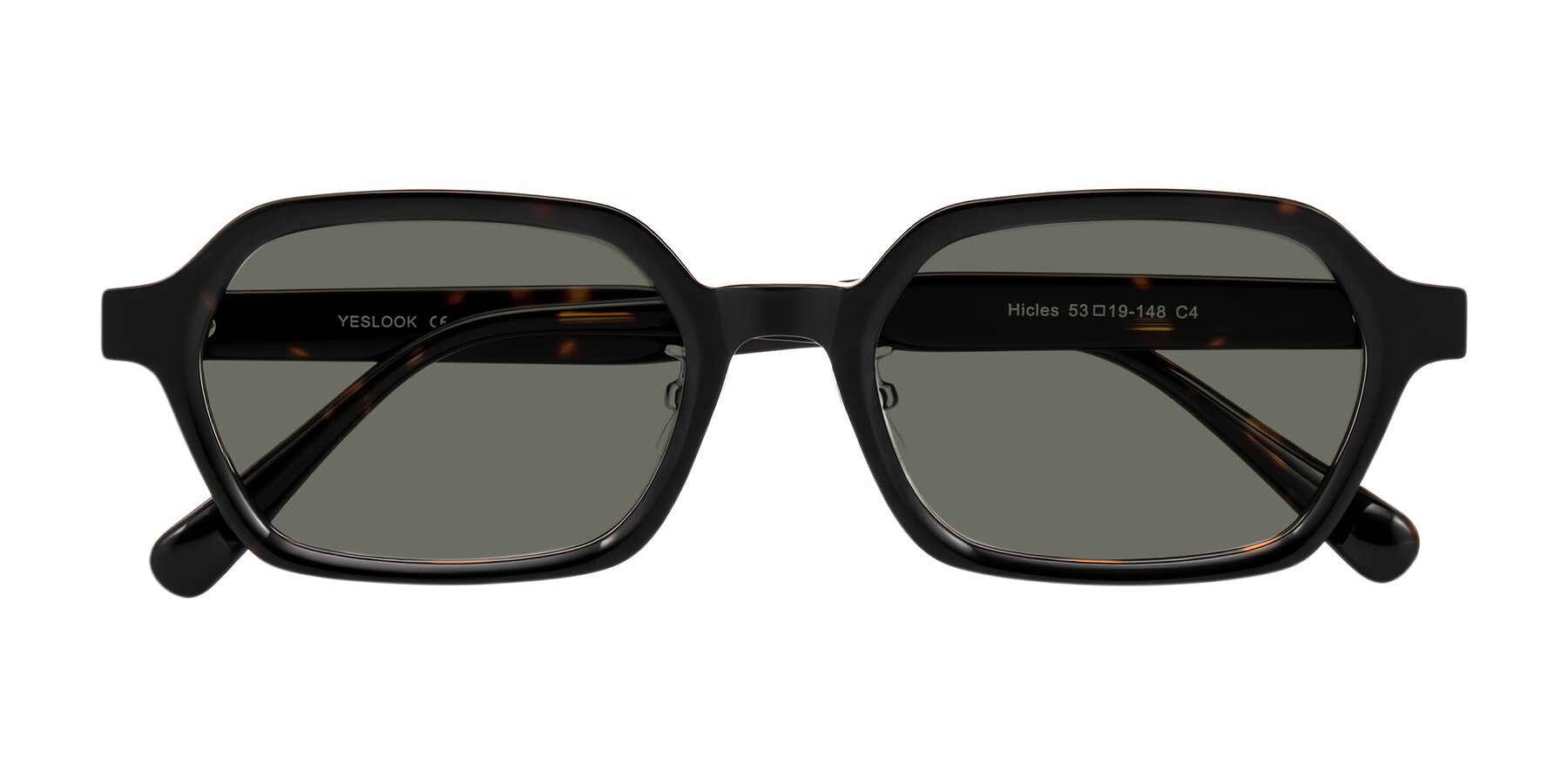 Folded Front of Hicles in Dark Tortoise with Gray Polarized Lenses