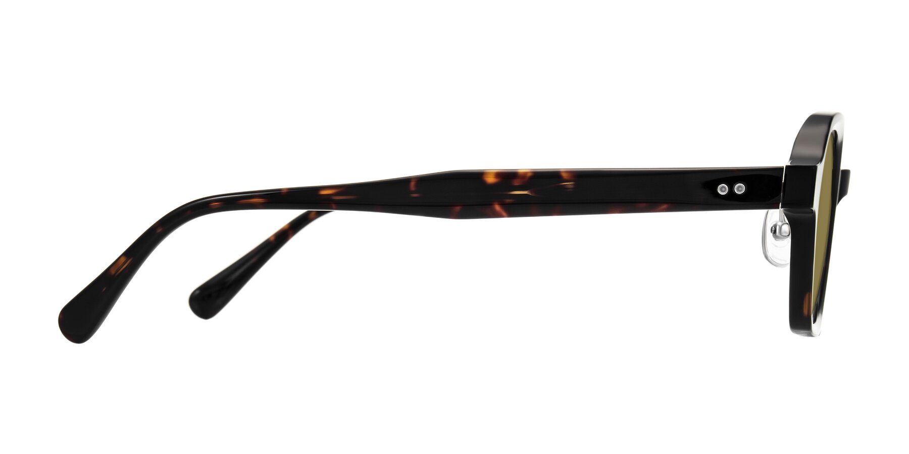 Side of Hicles in Dark Tortoise with Brown Polarized Lenses