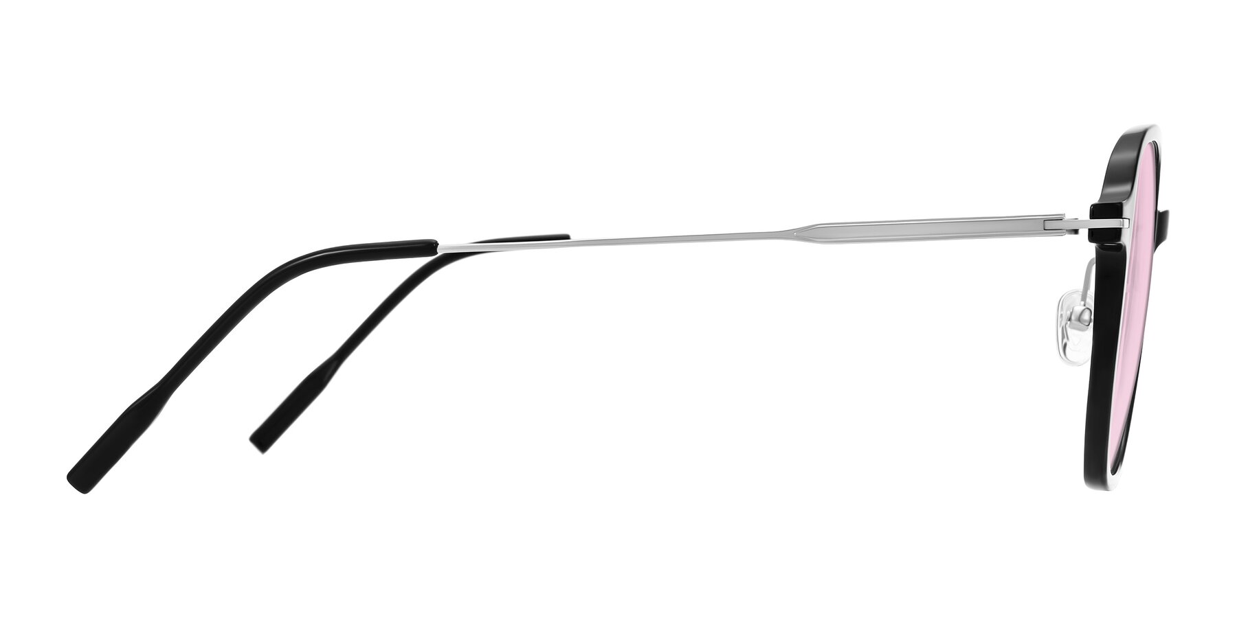 Side of Tulsah in Black with Light Pink Tinted Lenses