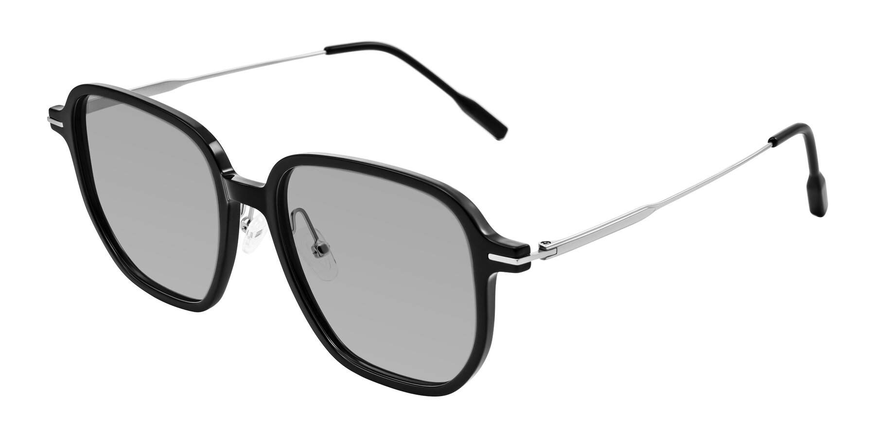 Angle of Tulsah in Black with Light Gray Tinted Lenses