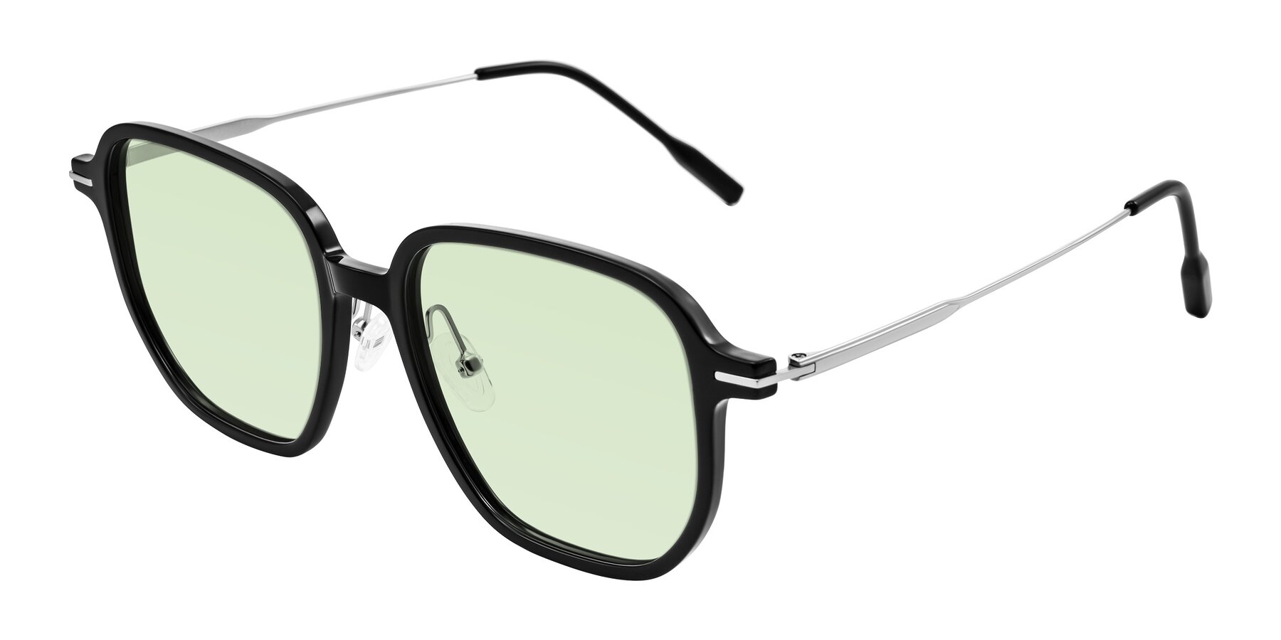 Angle of Tulsah in Black with Light Green Tinted Lenses