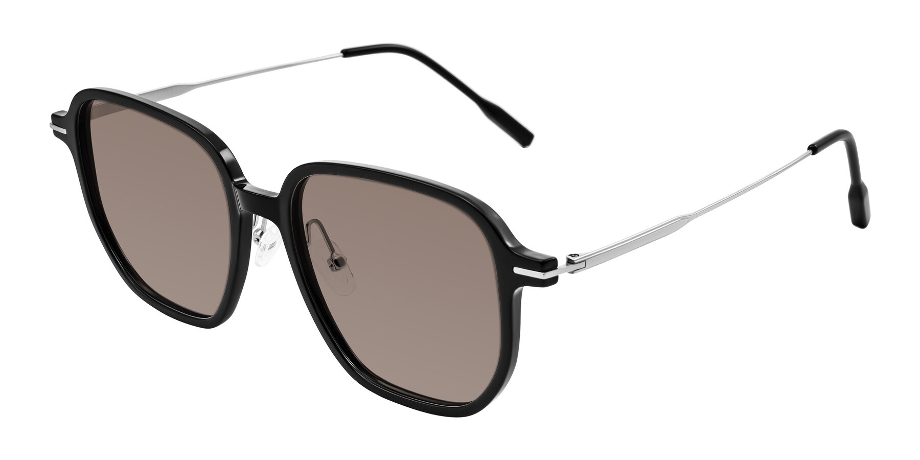 Angle of Tulsah in Black with Medium Brown Tinted Lenses
