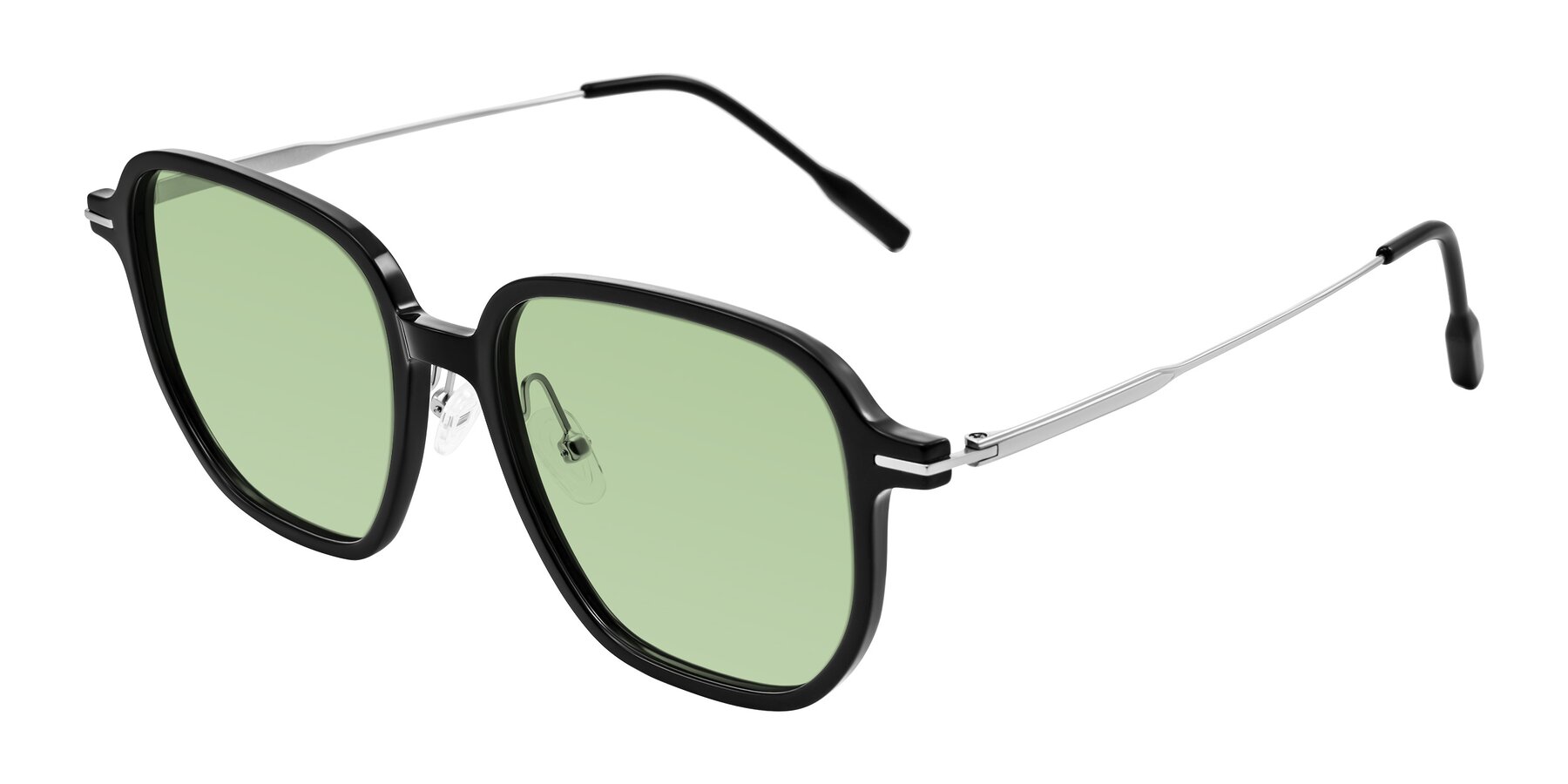 Angle of Tulsah in Black with Medium Green Tinted Lenses