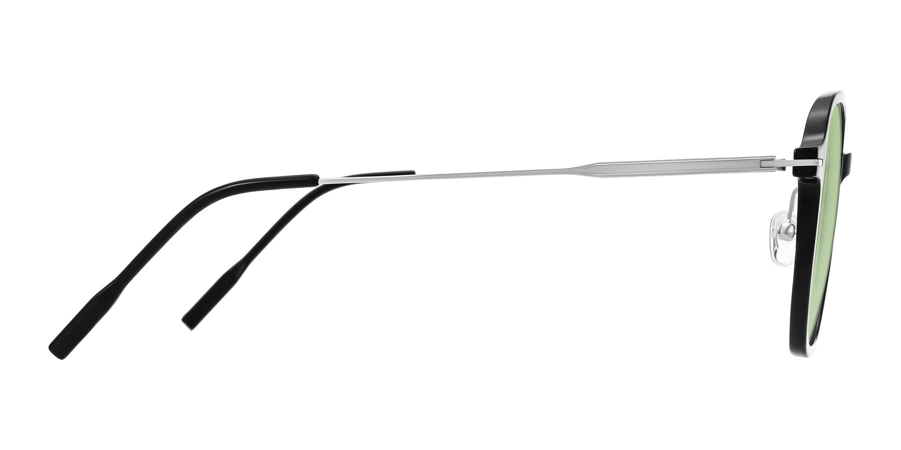 Side of Tulsah in Black with Medium Green Tinted Lenses