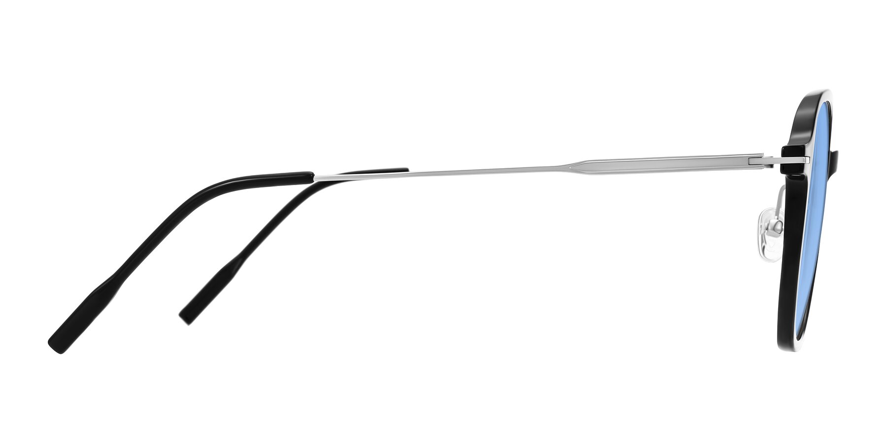 Side of Tulsah in Black with Medium Blue Tinted Lenses