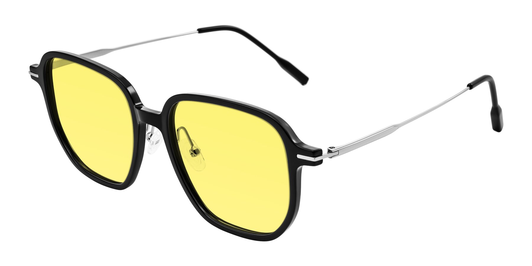 Angle of Tulsah in Black with Medium Yellow Tinted Lenses