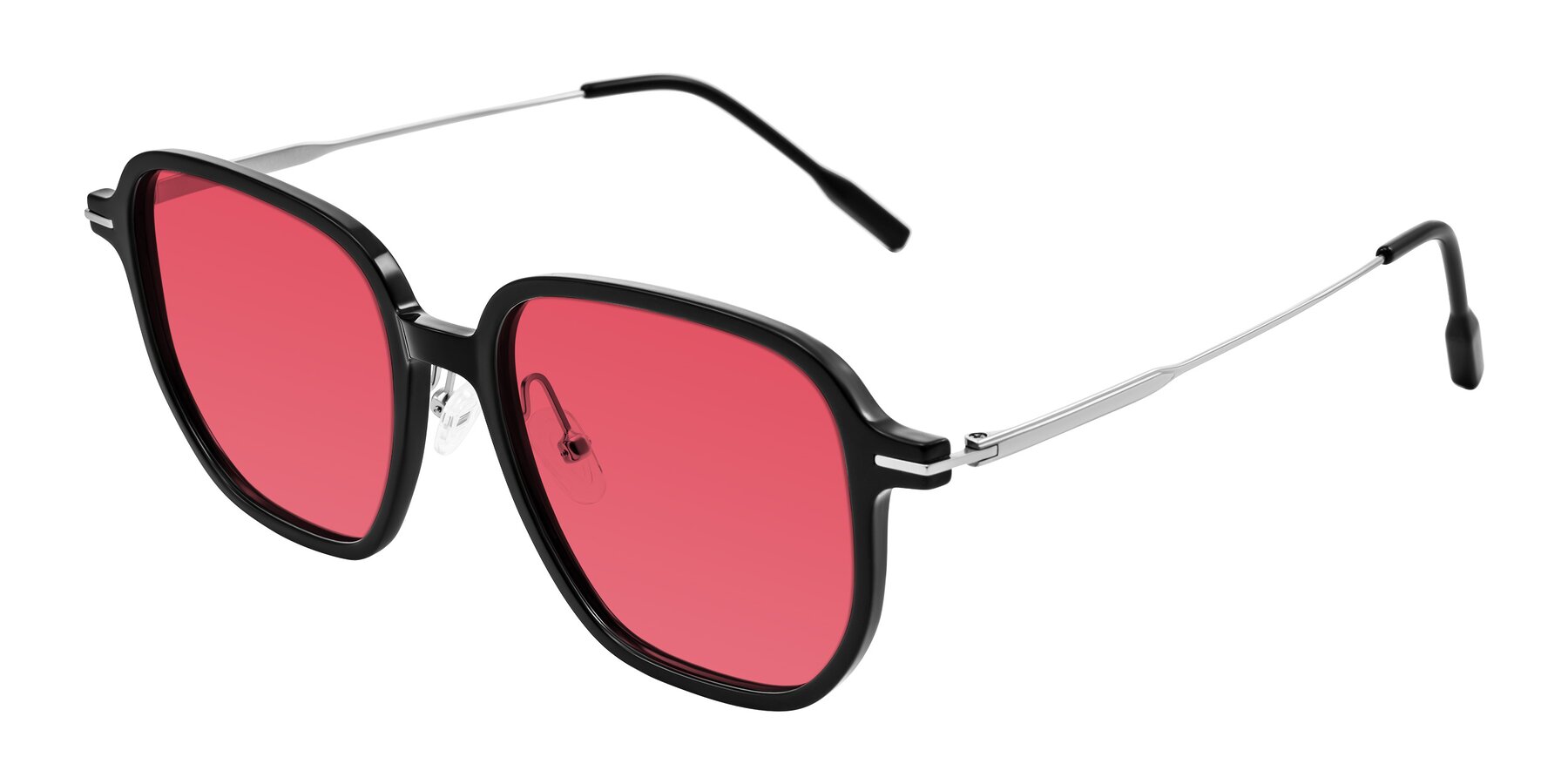Angle of Tulsah in Black with Red Tinted Lenses