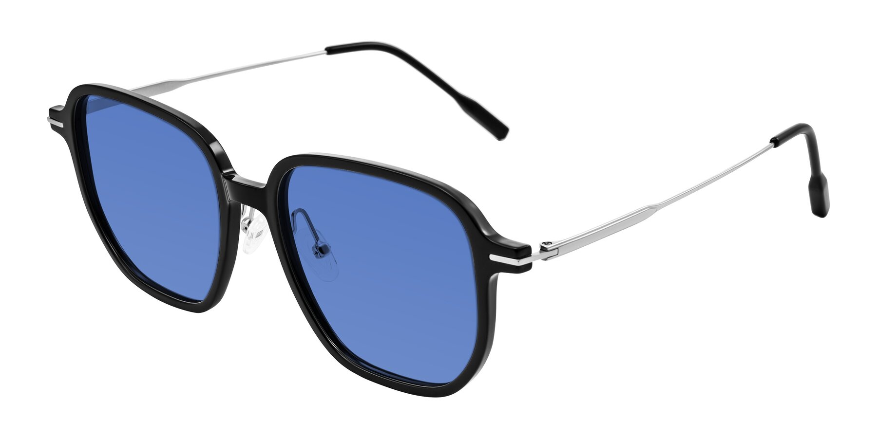 Angle of Tulsah in Black with Blue Tinted Lenses