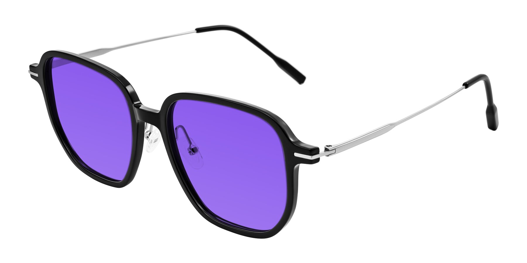 Angle of Tulsah in Black with Purple Tinted Lenses