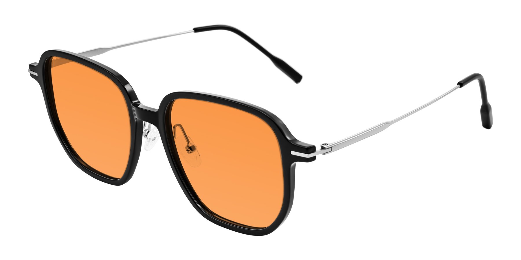 Angle of Tulsah in Black with Orange Tinted Lenses