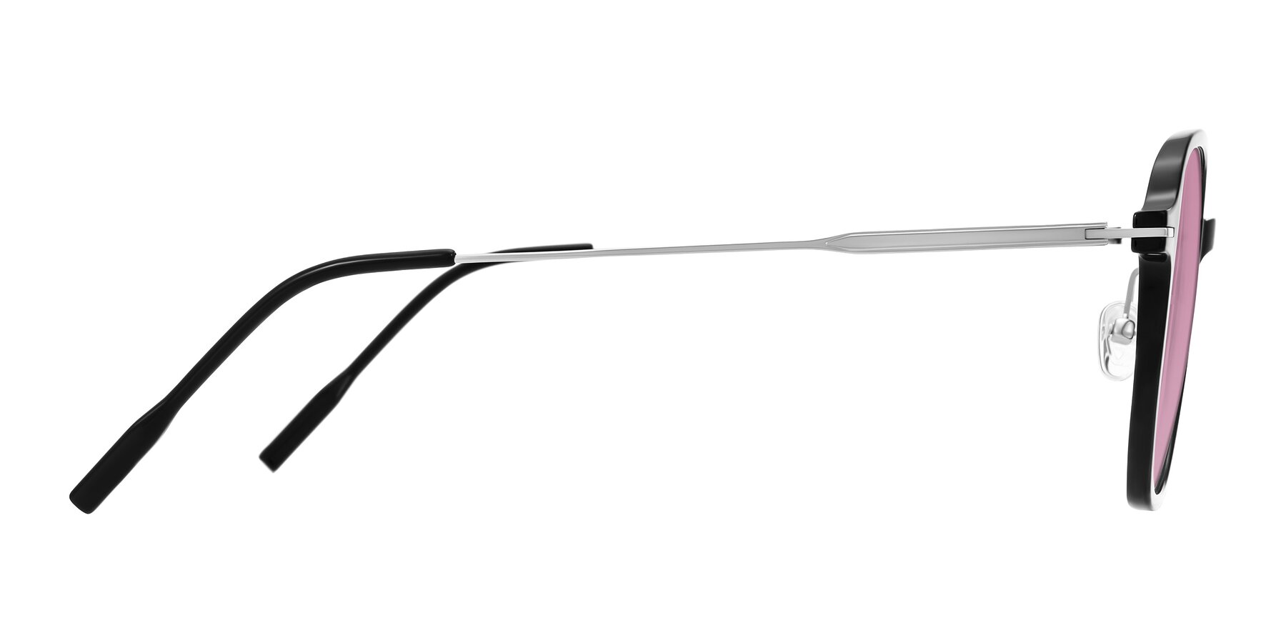Side of Tulsah in Black with Medium Wine Tinted Lenses