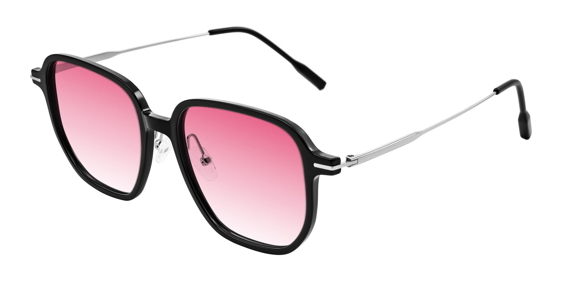 Angle of Tulsah in Black with Pink Gradient Lenses