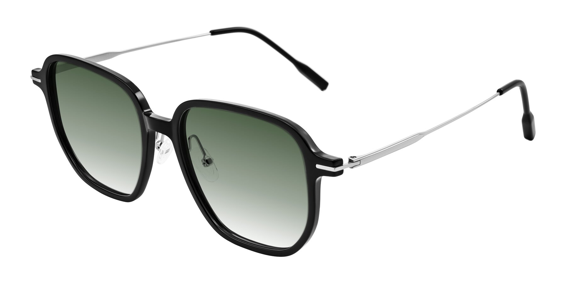 Angle of Tulsah in Black with Green Gradient Lenses
