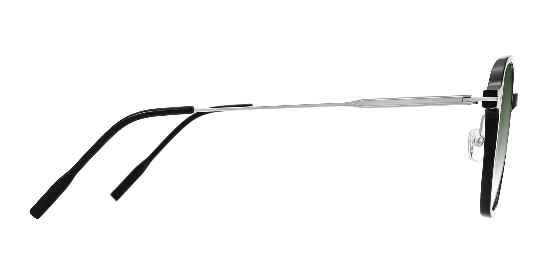 Side of Tulsah in Black with Green Gradient Lenses