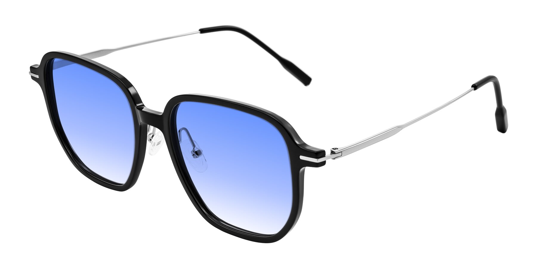Angle of Tulsah in Black with Blue Gradient Lenses
