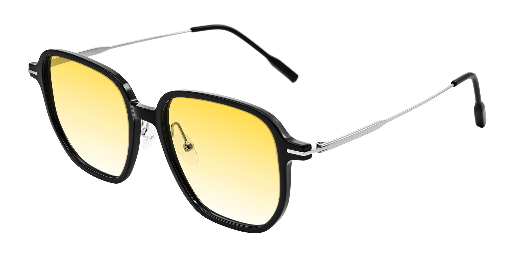 Angle of Tulsah in Black with Yellow Gradient Lenses