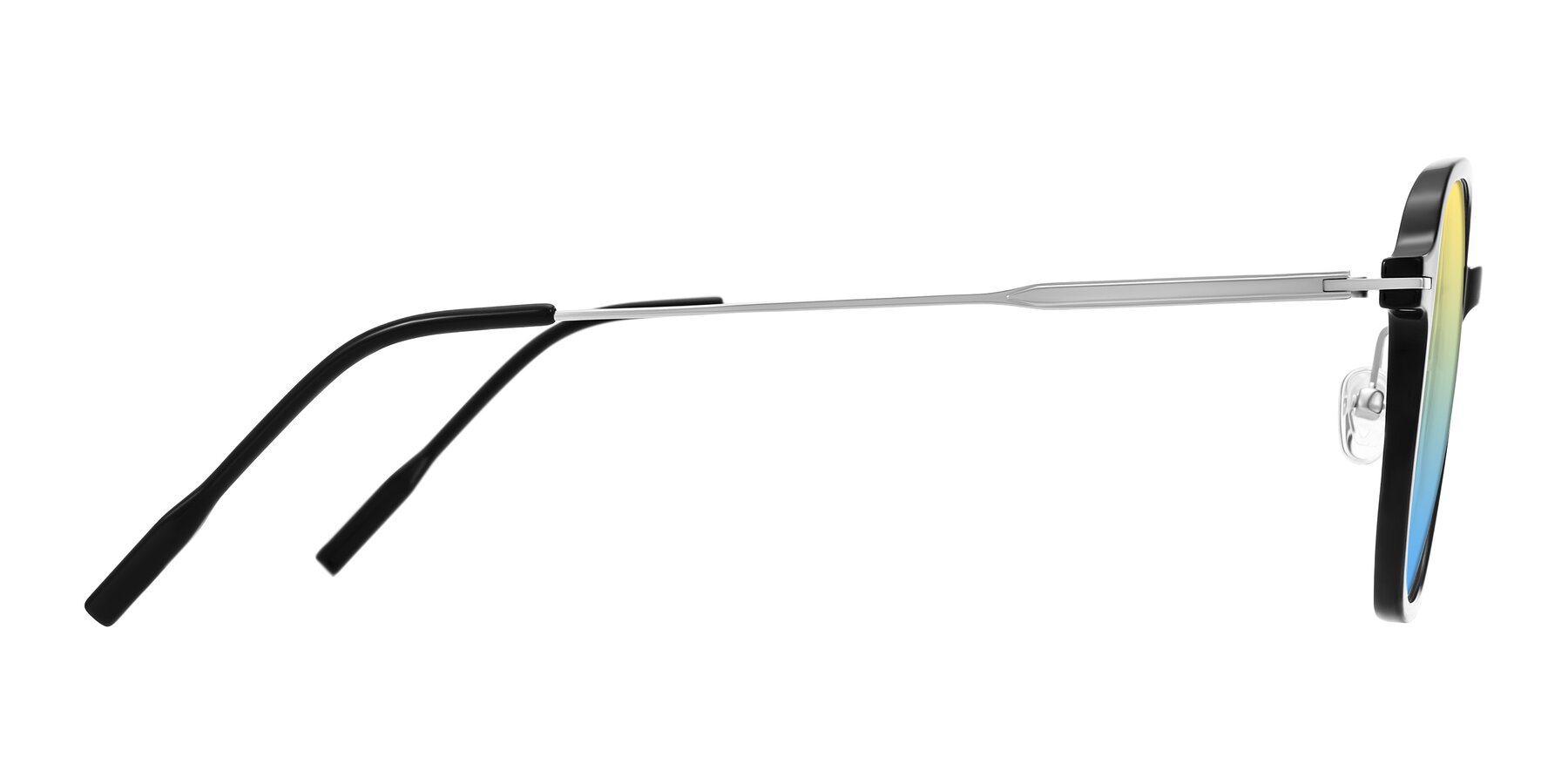Side of Tulsah in Black with Yellow / Blue Gradient Lenses