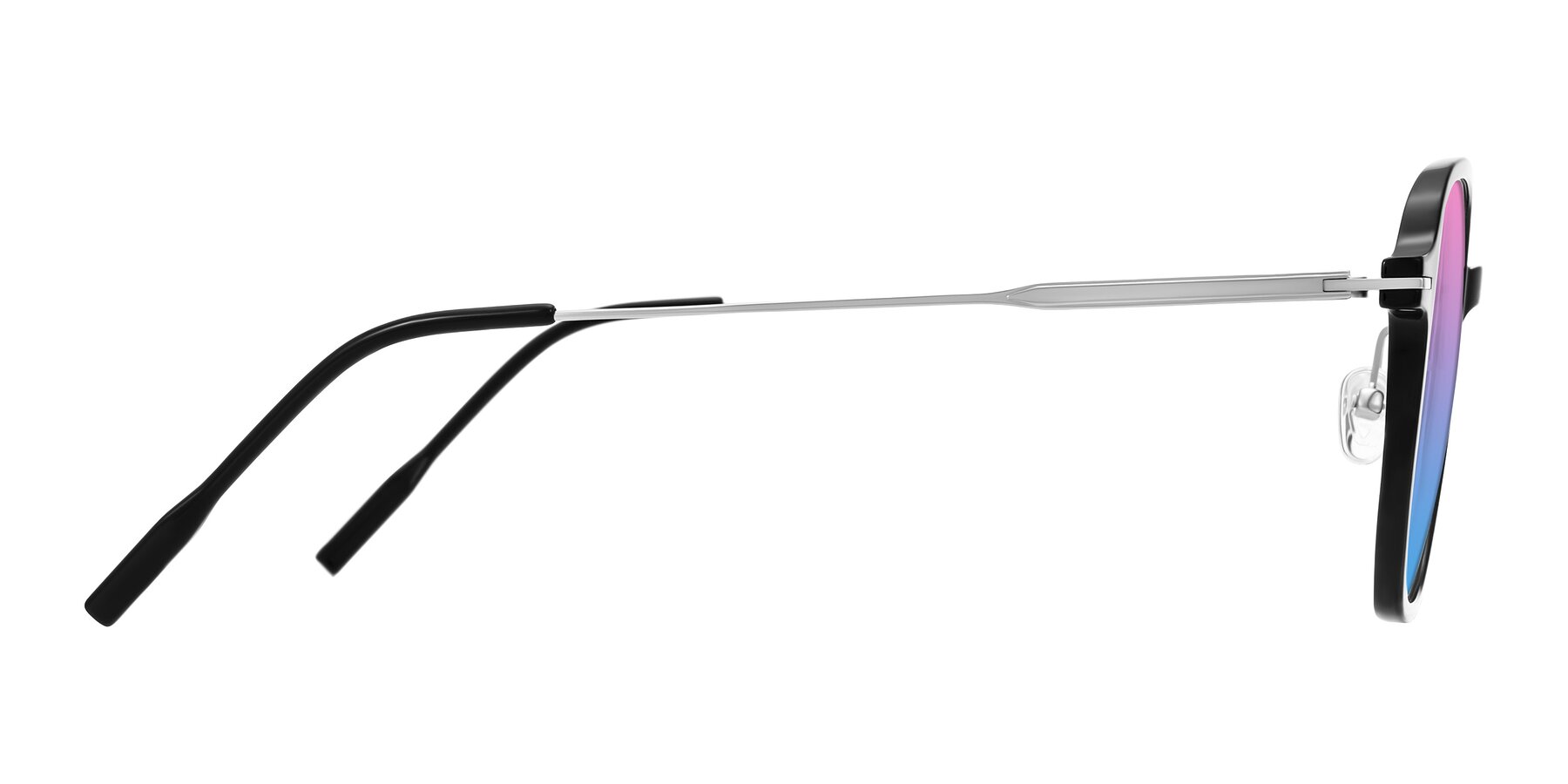 Side of Tulsah in Black with Pink / Blue Gradient Lenses