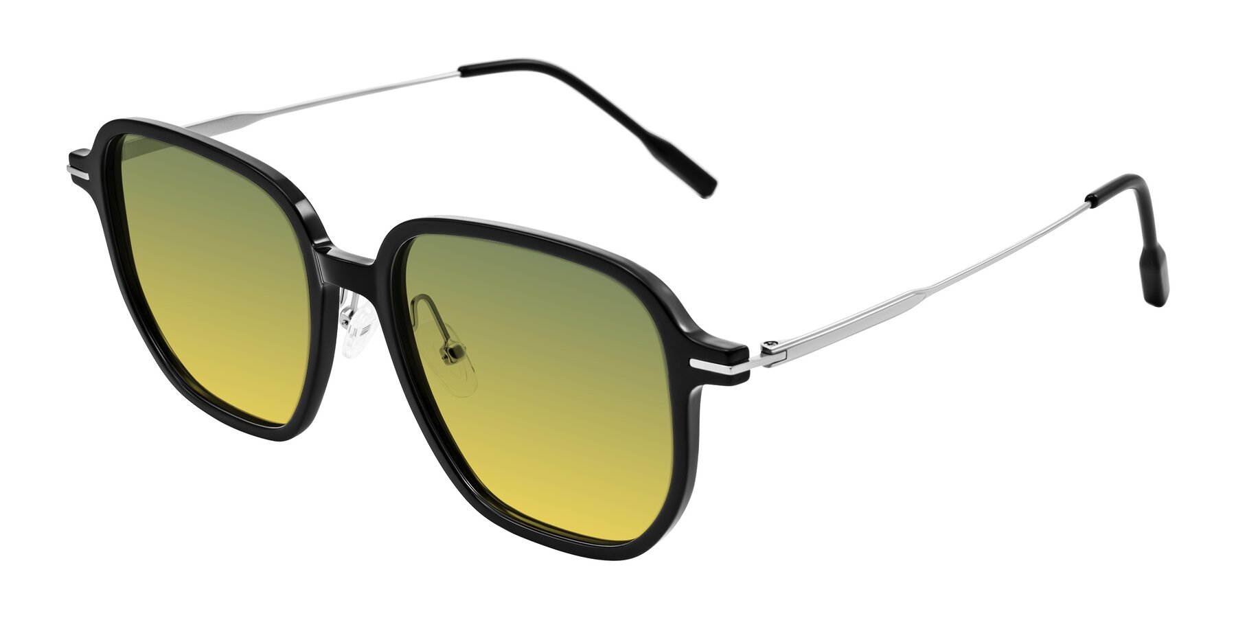 Angle of Tulsah in Black with Green / Yellow Gradient Lenses
