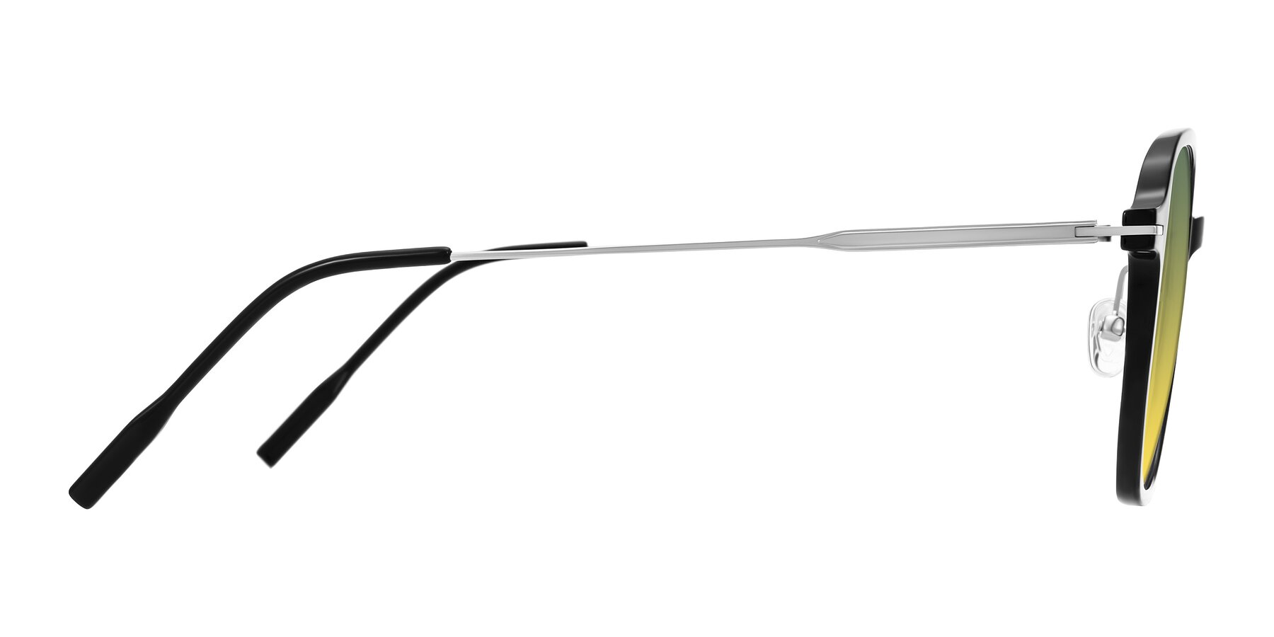 Side of Tulsah in Black with Green / Yellow Gradient Lenses