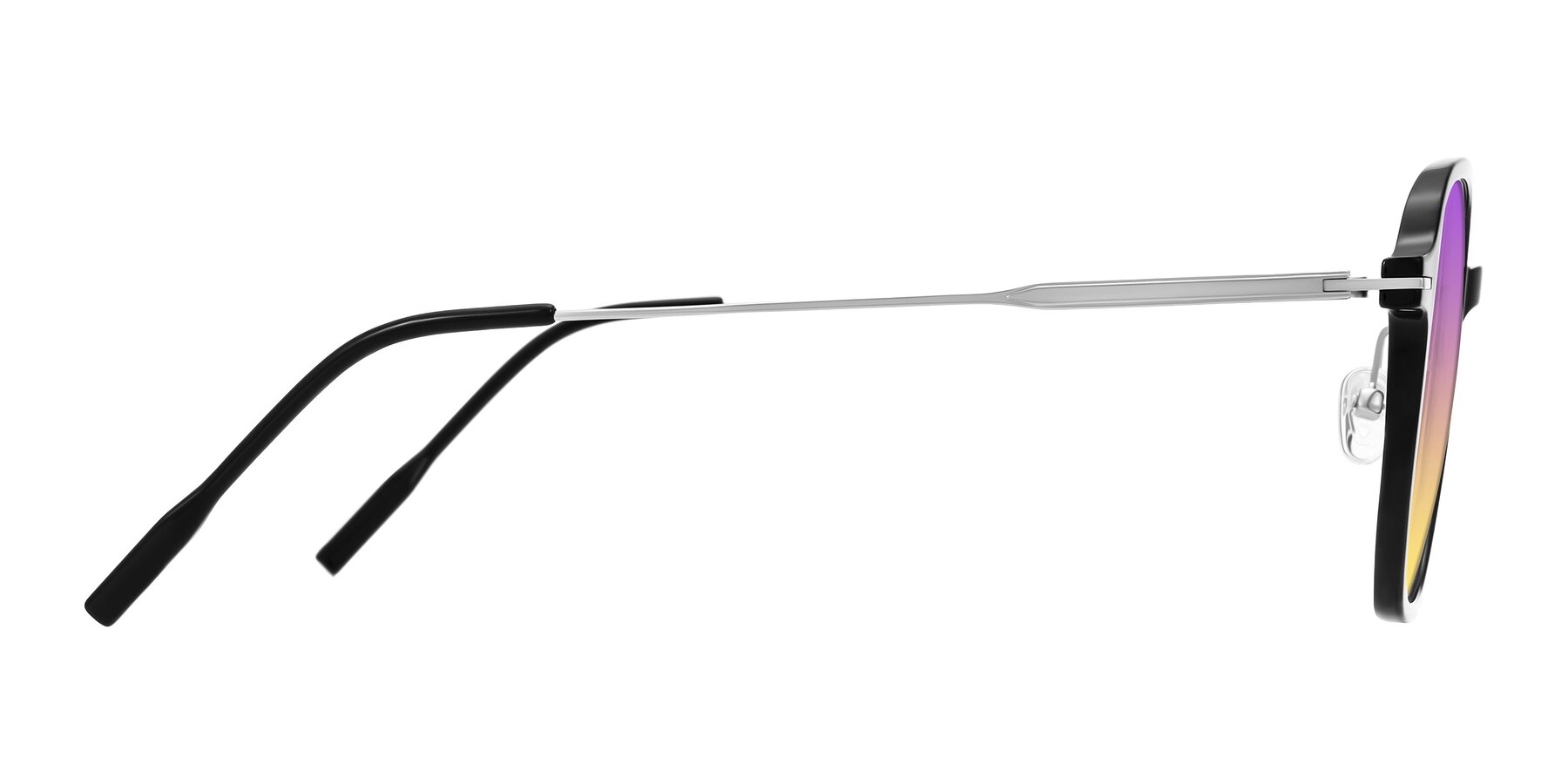 Side of Tulsah in Black with Purple / Yellow Gradient Lenses