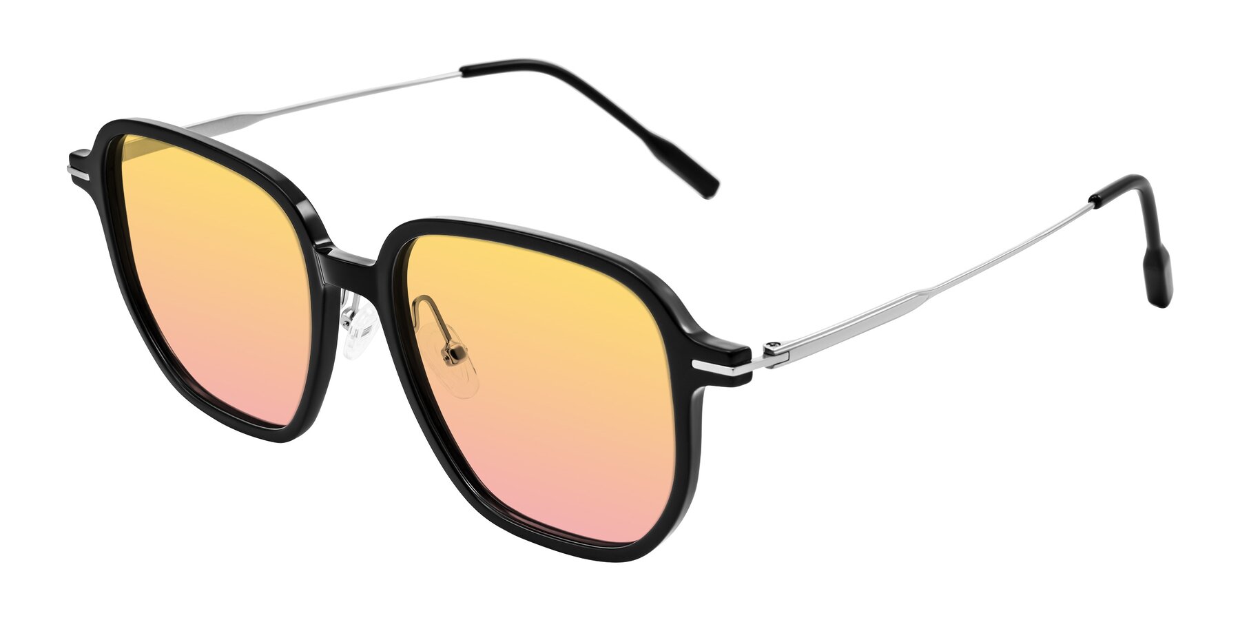 Angle of Tulsah in Black with Yellow / Pink Gradient Lenses