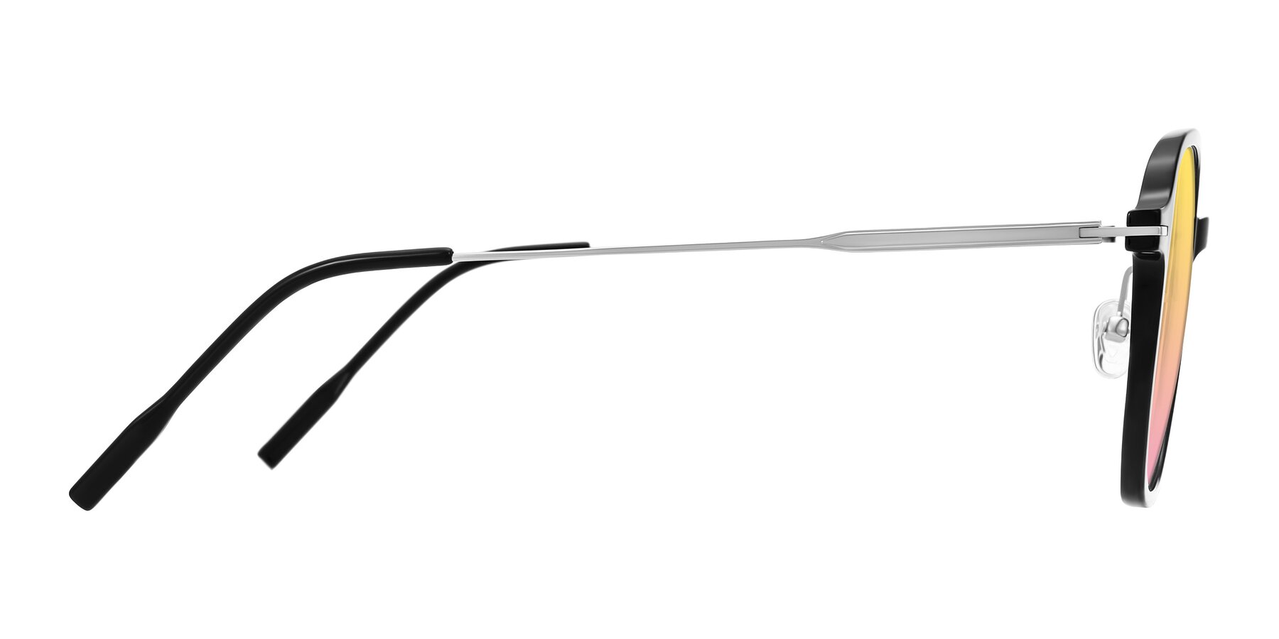 Side of Tulsah in Black with Yellow / Pink Gradient Lenses