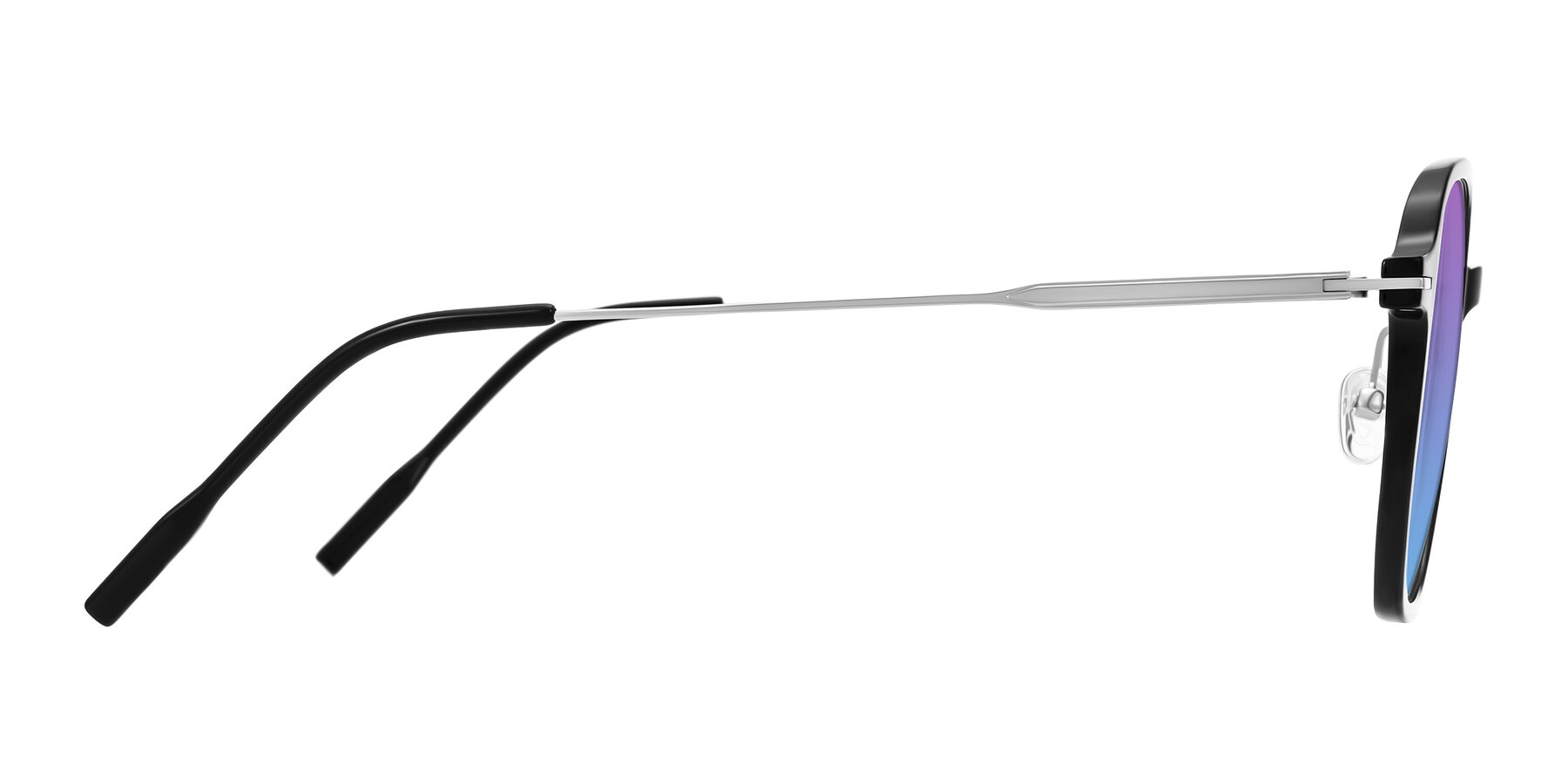 Side of Tulsah in Black with Purple / Blue Gradient Lenses