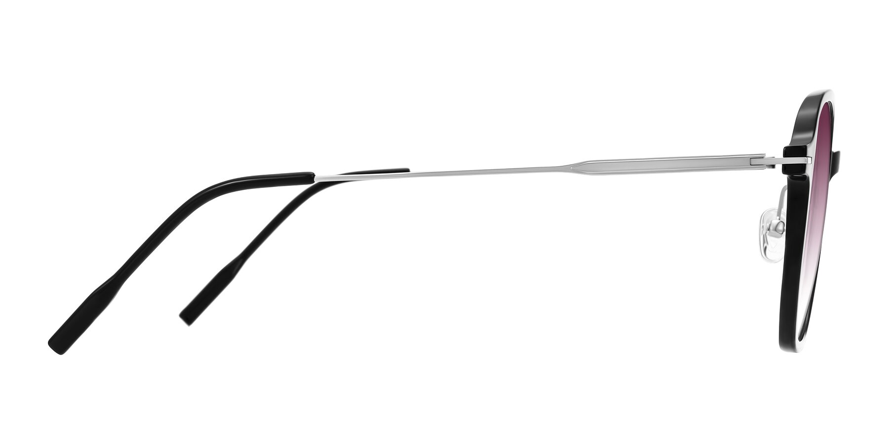 Side of Tulsah in Black with Wine Gradient Lenses
