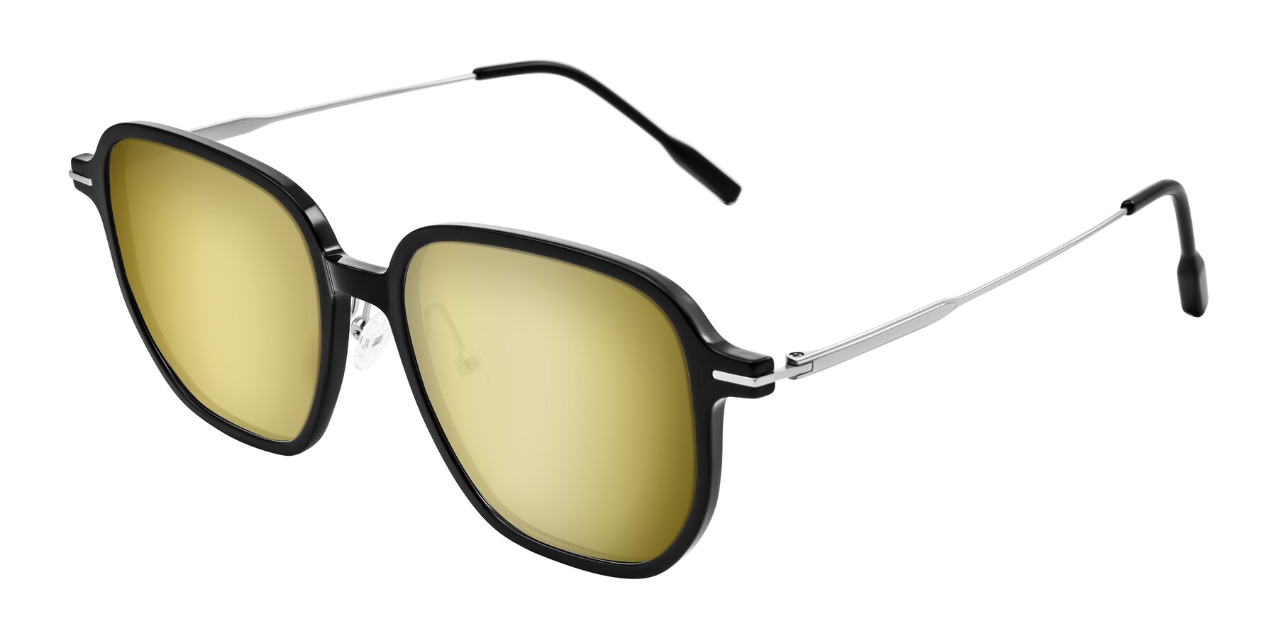 Angle of Tulsah in Black with Gold Mirrored Lenses