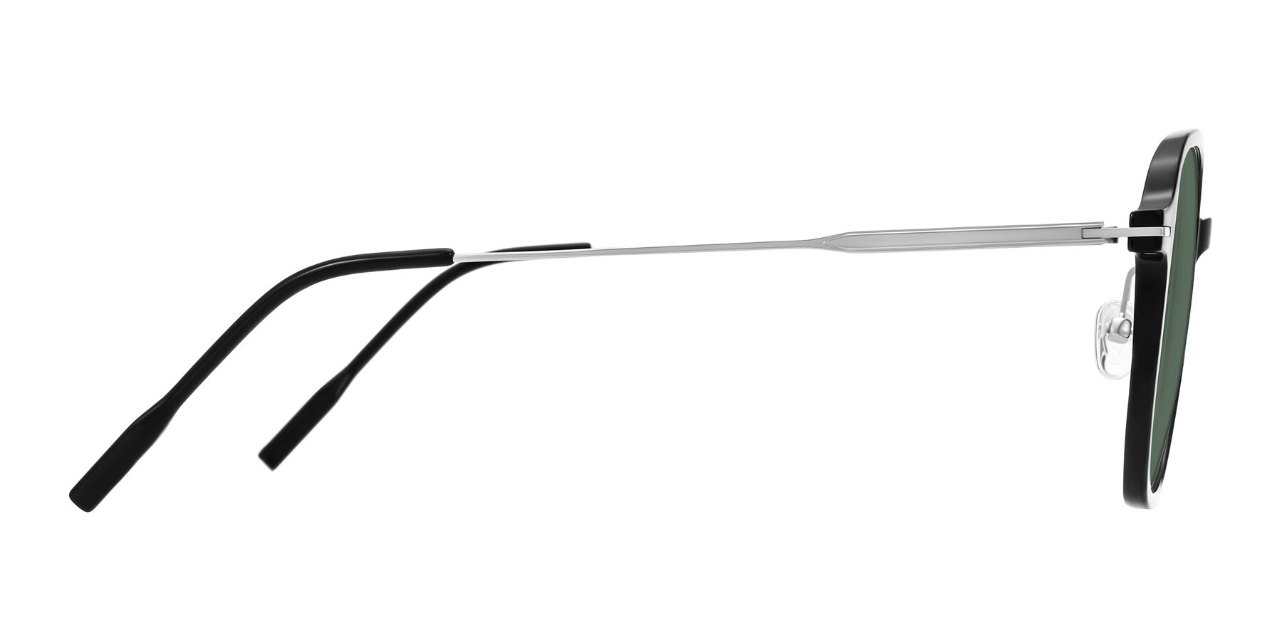 Side of Tulsah in Black with Green Polarized Lenses