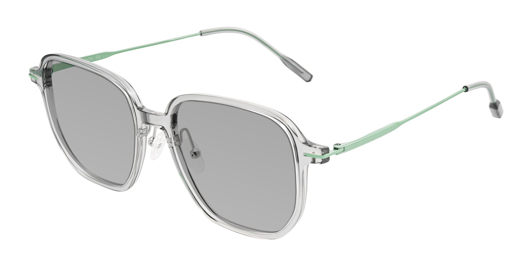Angle of Tulsah in Transparent Gray with Light Gray Tinted Lenses