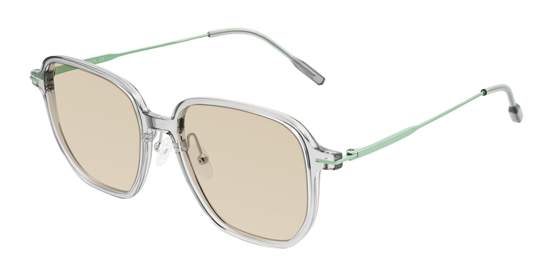 Angle of Tulsah in Transparent Gray with Light Brown Tinted Lenses