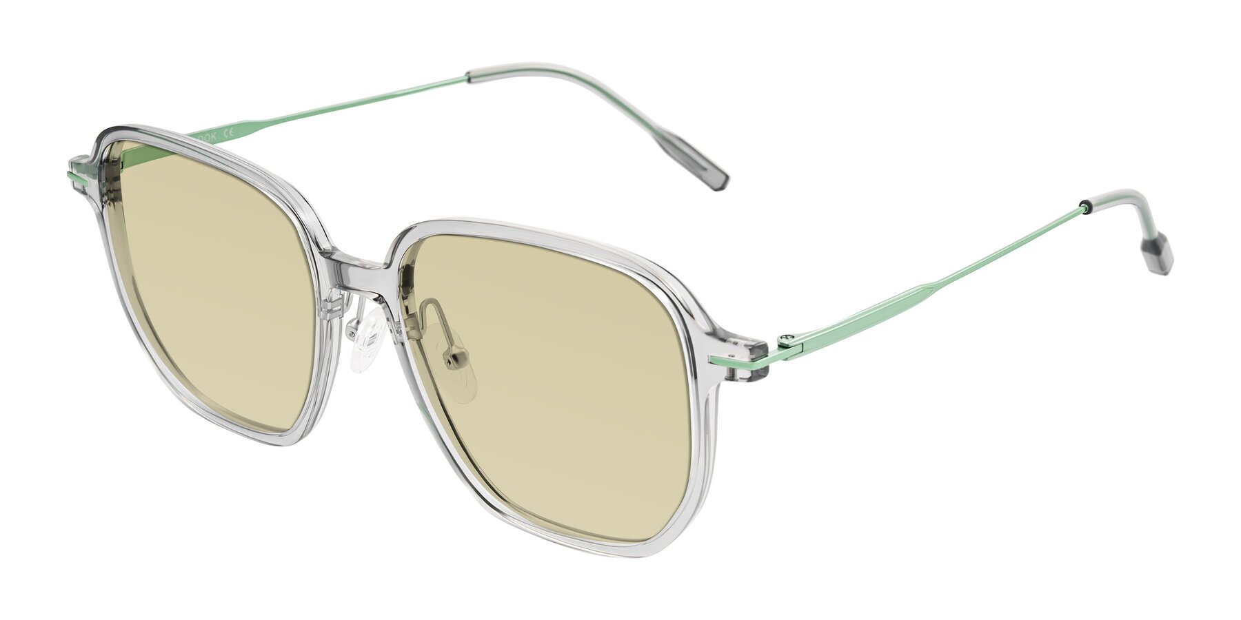 Angle of Tulsah in Transparent Gray with Light Champagne Tinted Lenses