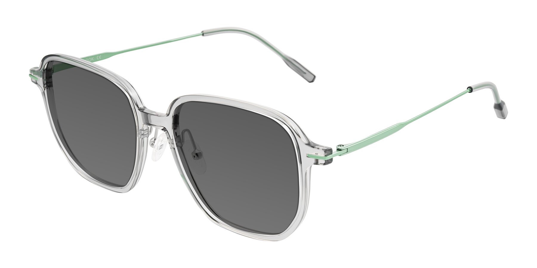 Angle of Tulsah in Transparent Gray with Medium Gray Tinted Lenses
