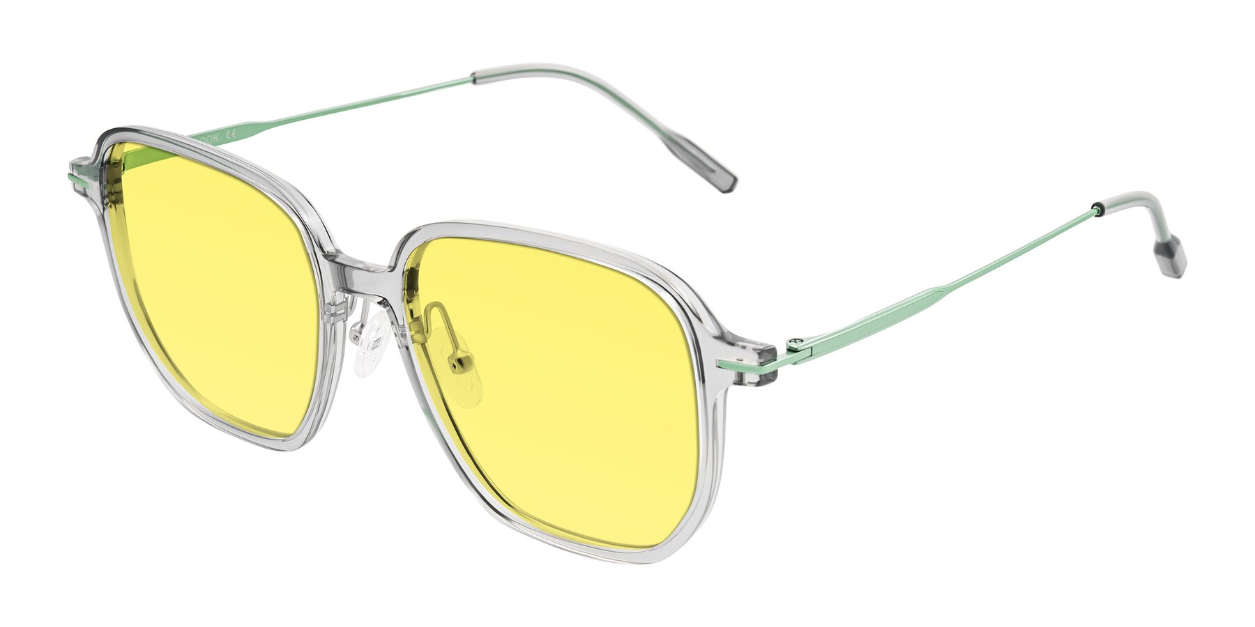 Angle of Tulsah in Transparent Gray with Medium Yellow Tinted Lenses