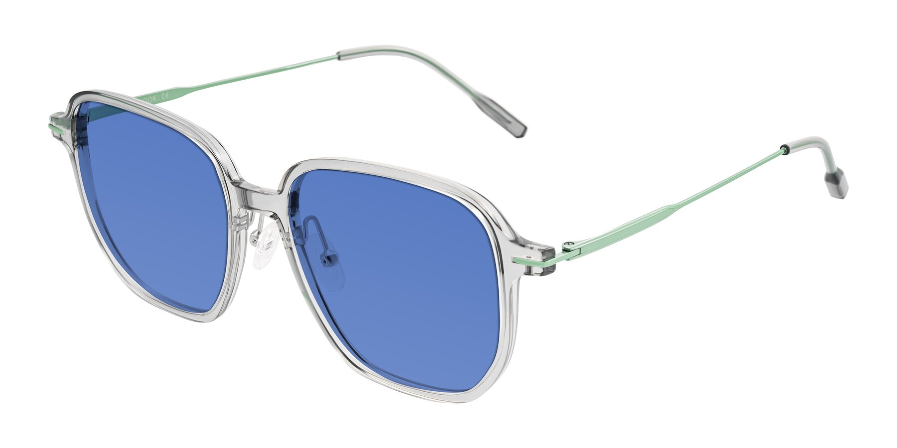 Angle of Tulsah in Transparent Gray with Blue Tinted Lenses