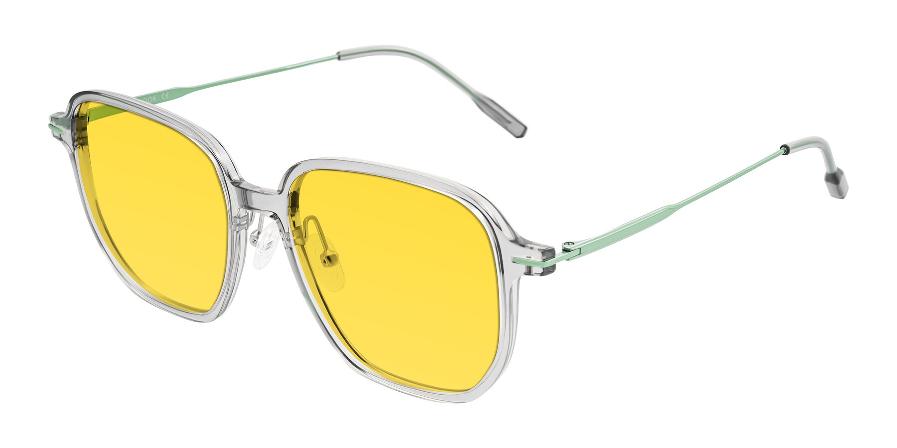Angle of Tulsah in Transparent Gray with Yellow Tinted Lenses