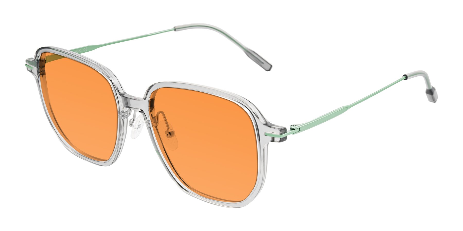 Angle of Tulsah in Transparent Gray with Orange Tinted Lenses