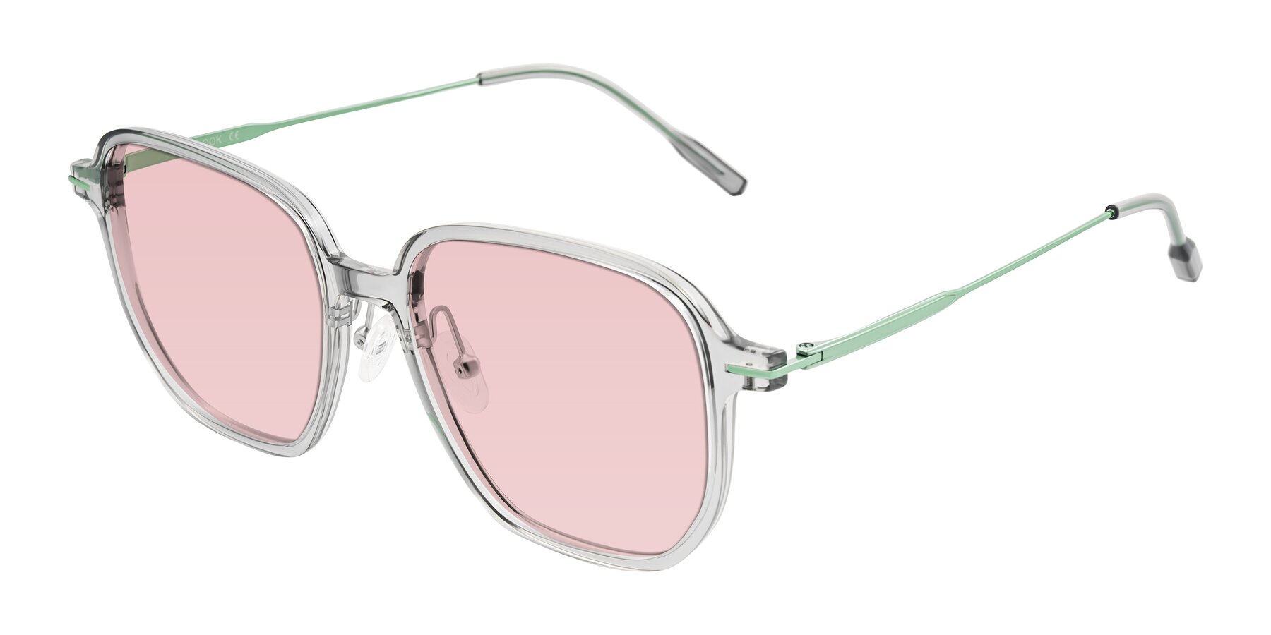 Angle of Tulsah in Transparent Gray with Light Garnet Tinted Lenses