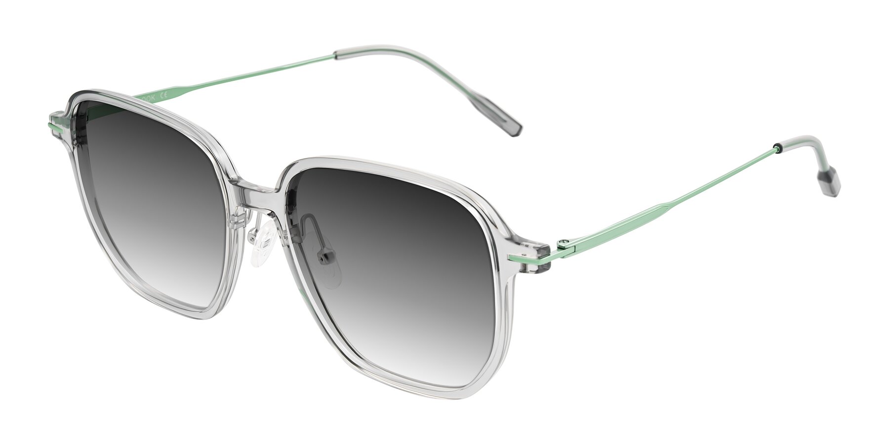 Angle of Tulsah in Transparent Gray with Gray Gradient Lenses