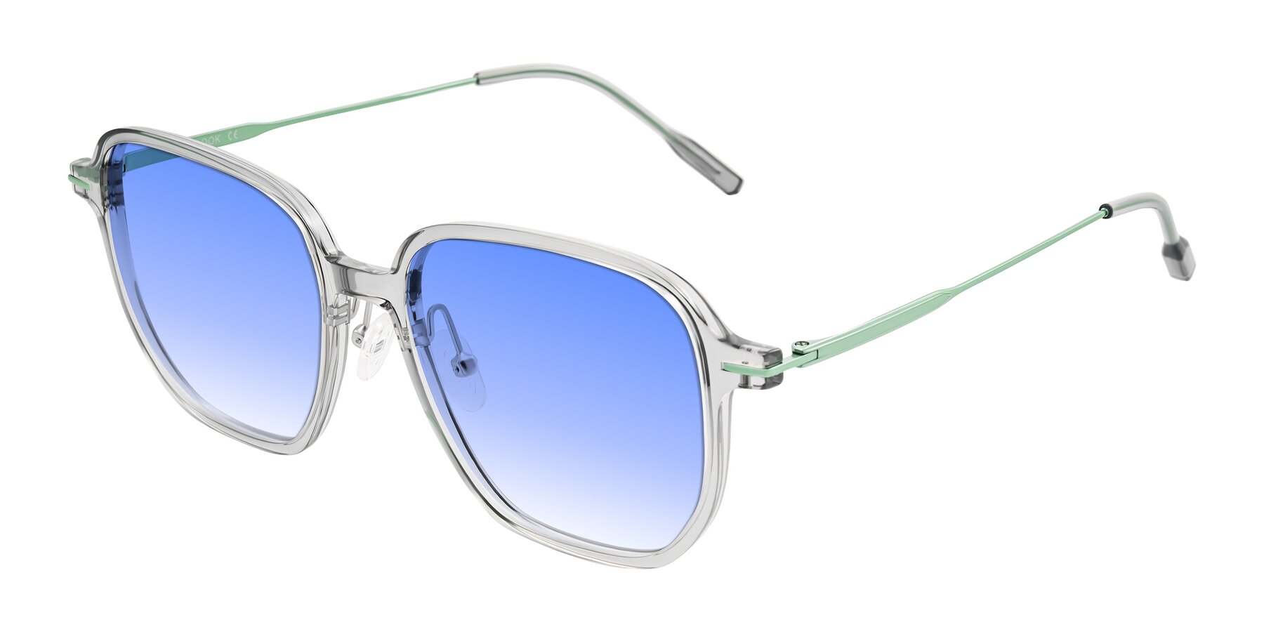 Angle of Tulsah in Transparent Gray with Blue Gradient Lenses