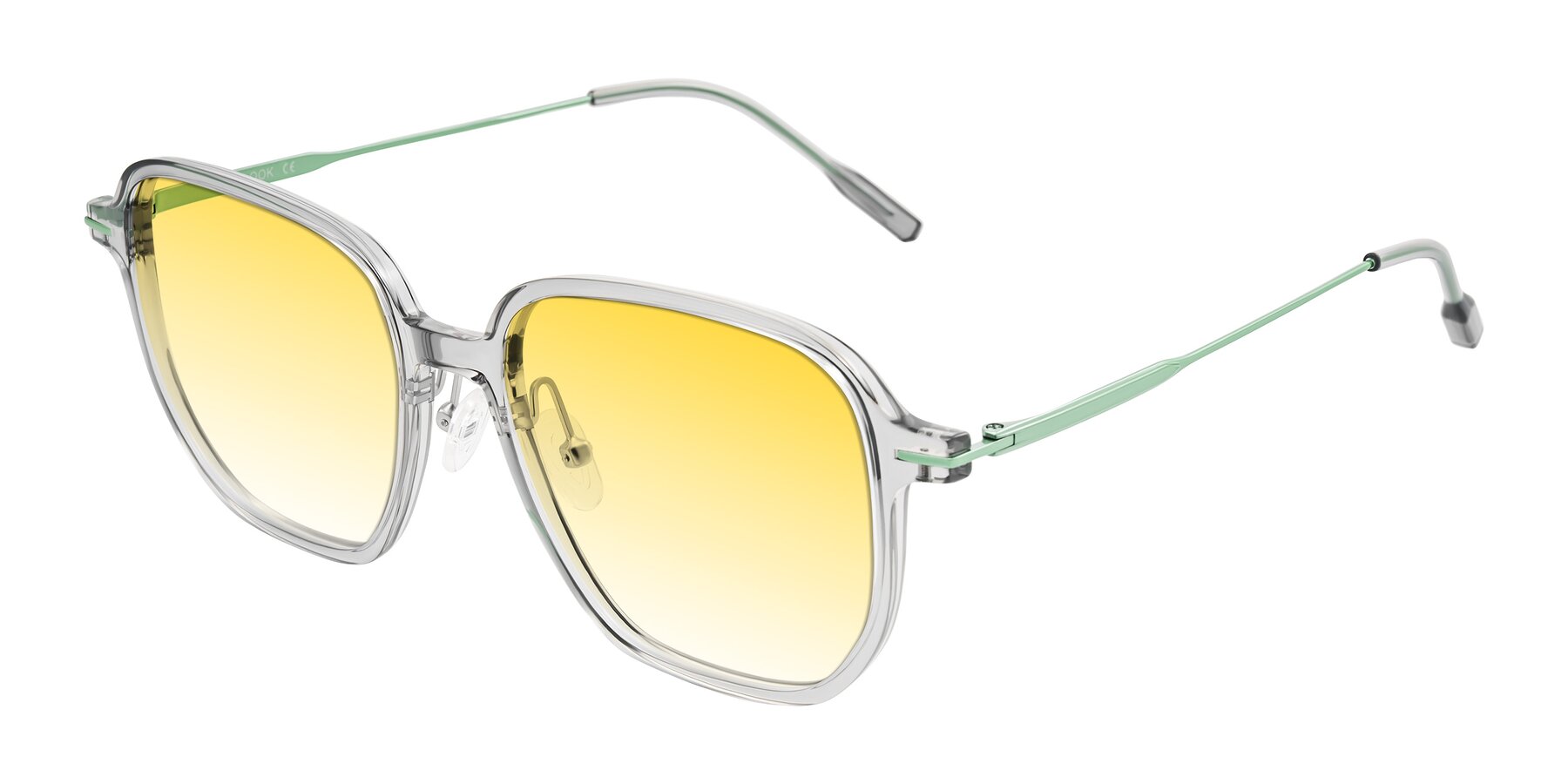 Angle of Tulsah in Transparent Gray with Yellow Gradient Lenses