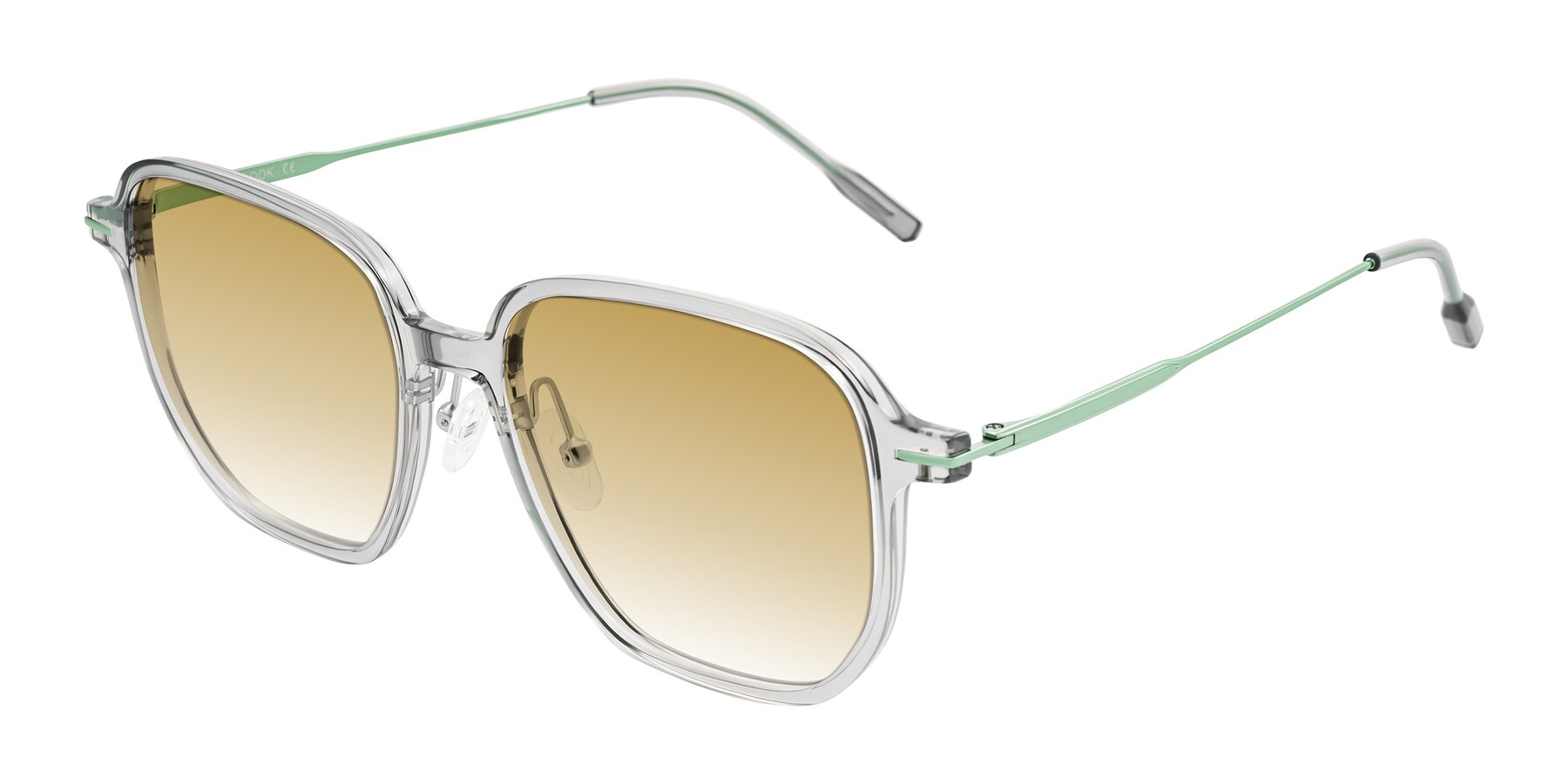Angle of Tulsah in Transparent Gray with Champagne Gradient Lenses